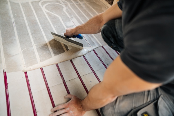 PVC vloer met vloerverwarming in Staphorst